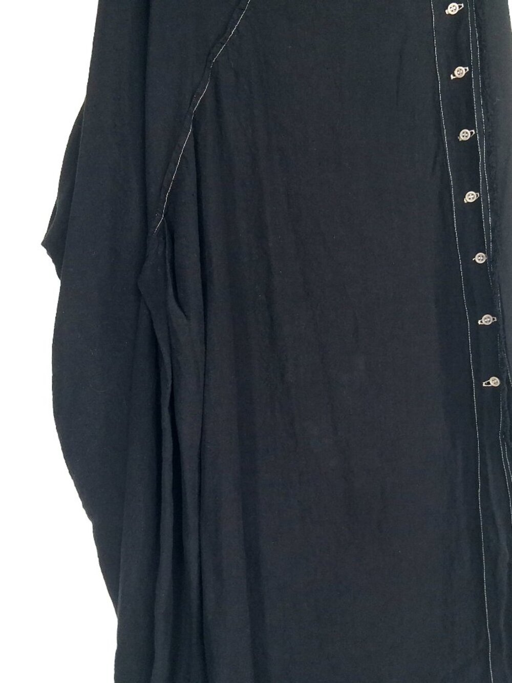 Marc Le Bihan Linen Asymmetric Draped Bustle Maxi Skirt Black Deconstructed 38 M - Picture 3 of 15